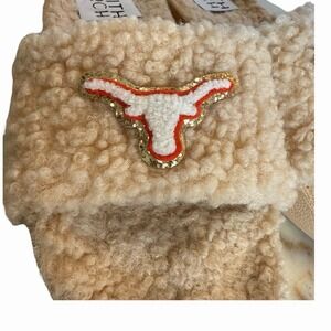 Judith March Custom University Of Texas Longhorns Faux Fur Slides Size 7